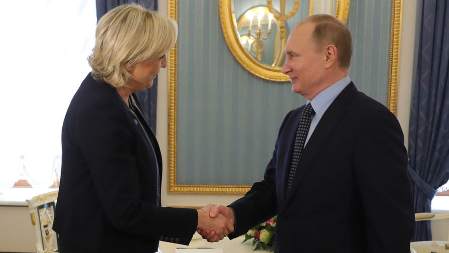 Путин и Марин Ле Пен