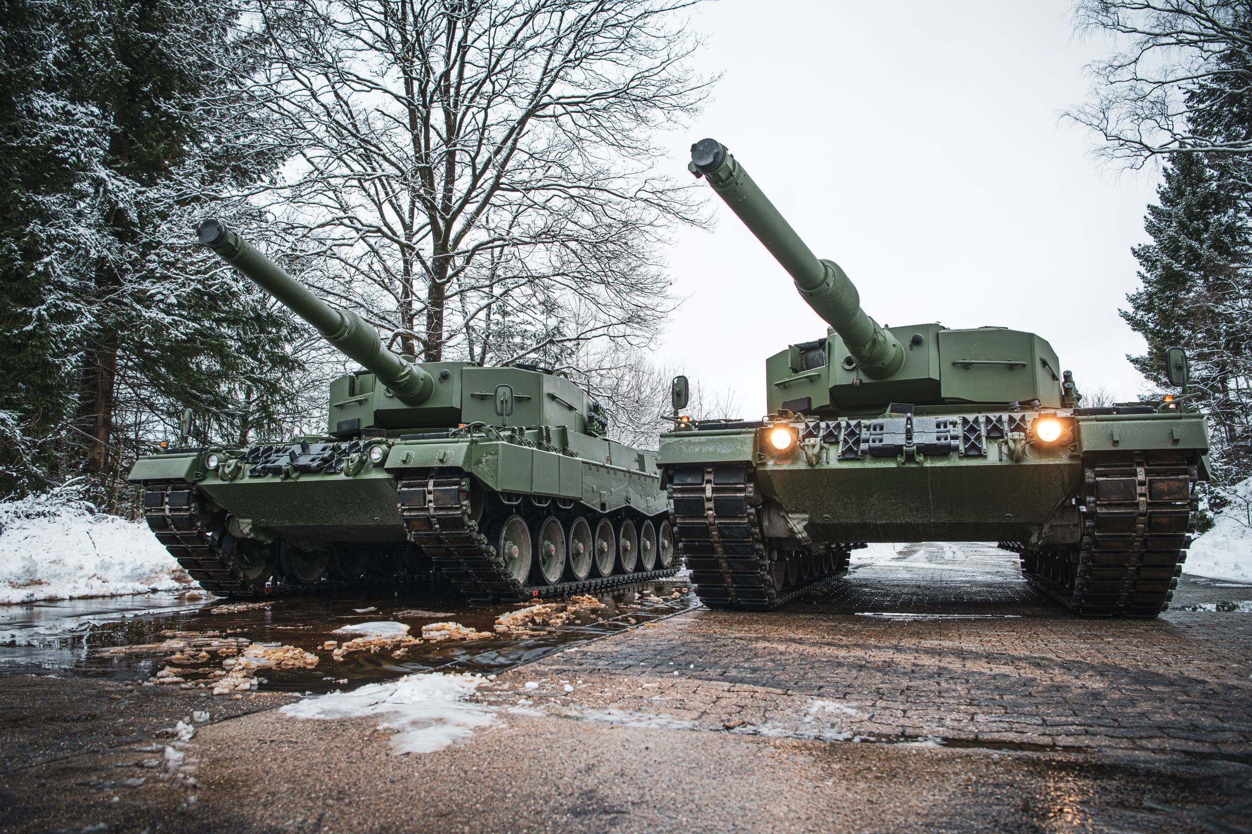 Два немецких танка Leopard 2A4 / Фото: Defensie