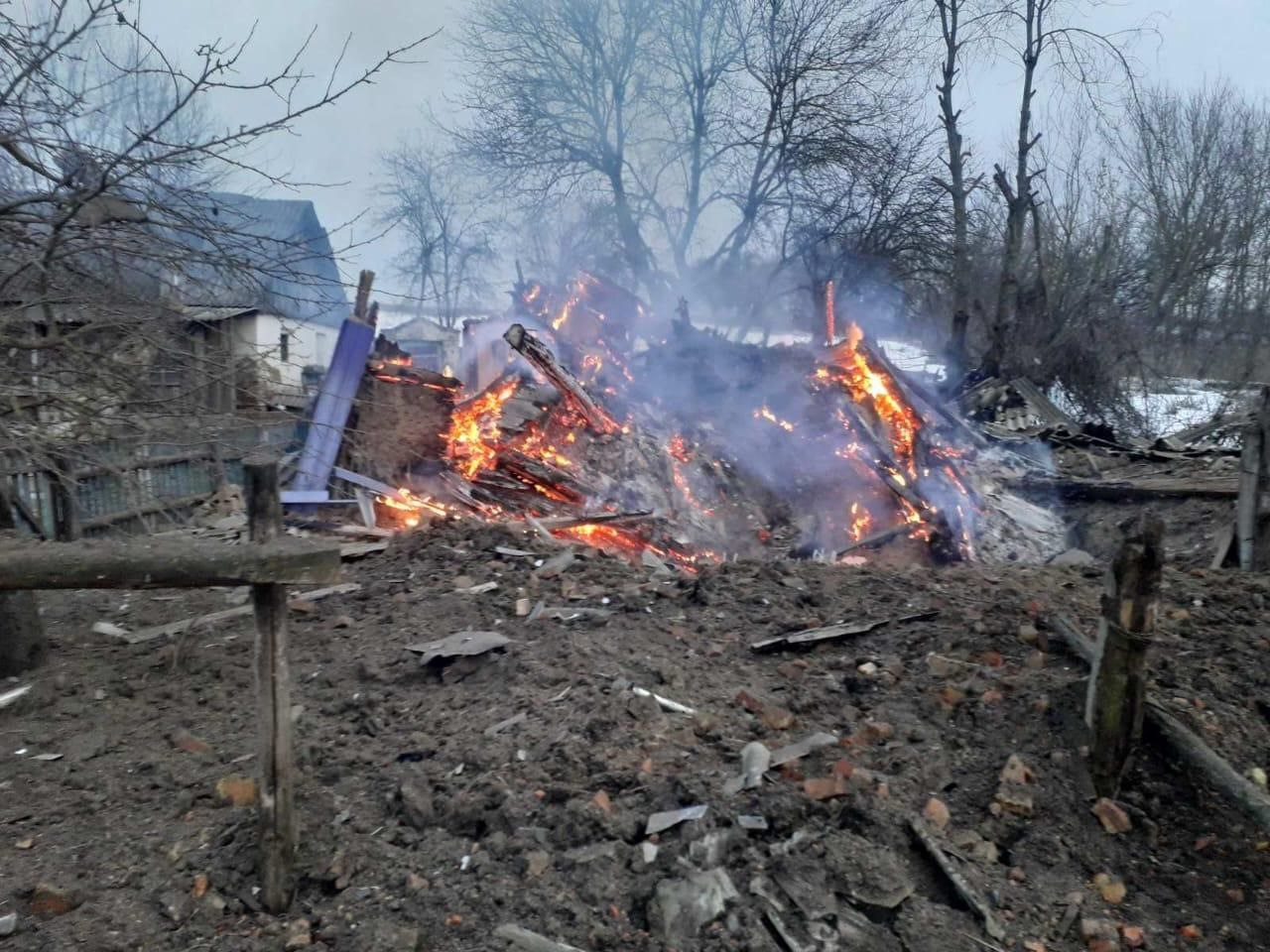 Последствия обстрела Сумской области